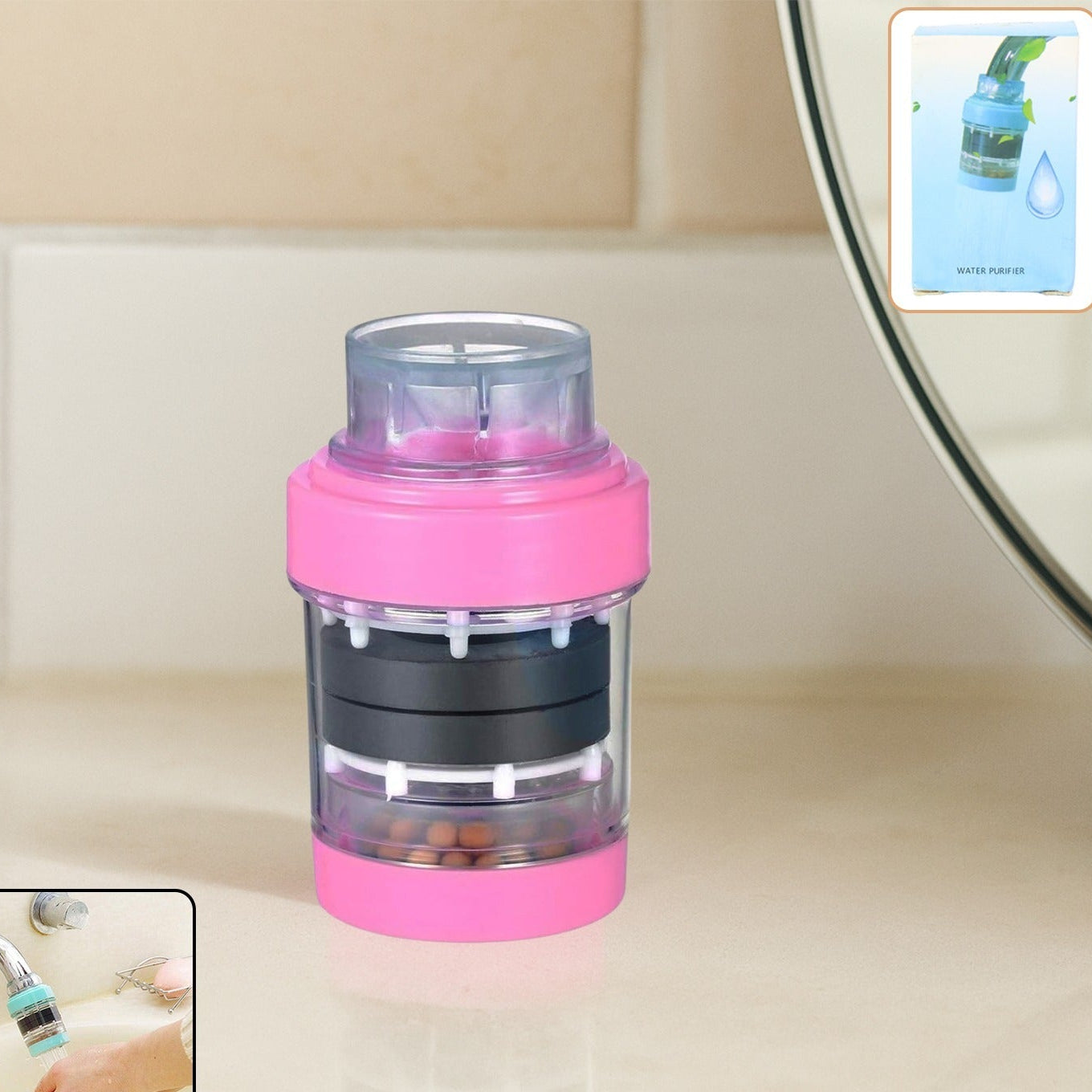 Universal Tap Water Filter for Kitchen & Bathroom - 1 Pc - Happy Price - Image 1