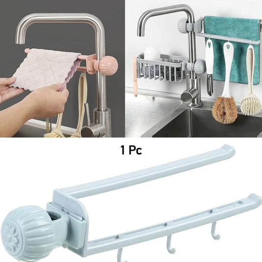 Sink Faucet Holder for Towels & Cleaning Tools - 1 Pc - Happy Price - Image 1