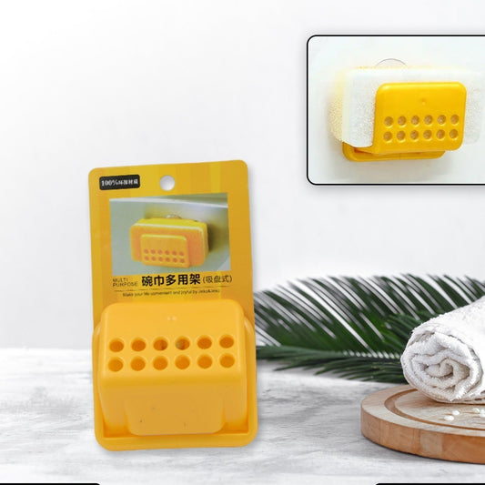 Self Adhesive Sponge Holder No-drilling Soap Holder For Shower Bathroom Kitchen Sponge Holder - Kitchen Sink Organizer - Sink Caddy - Soap Holder - Spoon Rest - Multipurpose Use - Happy Price - Image 1