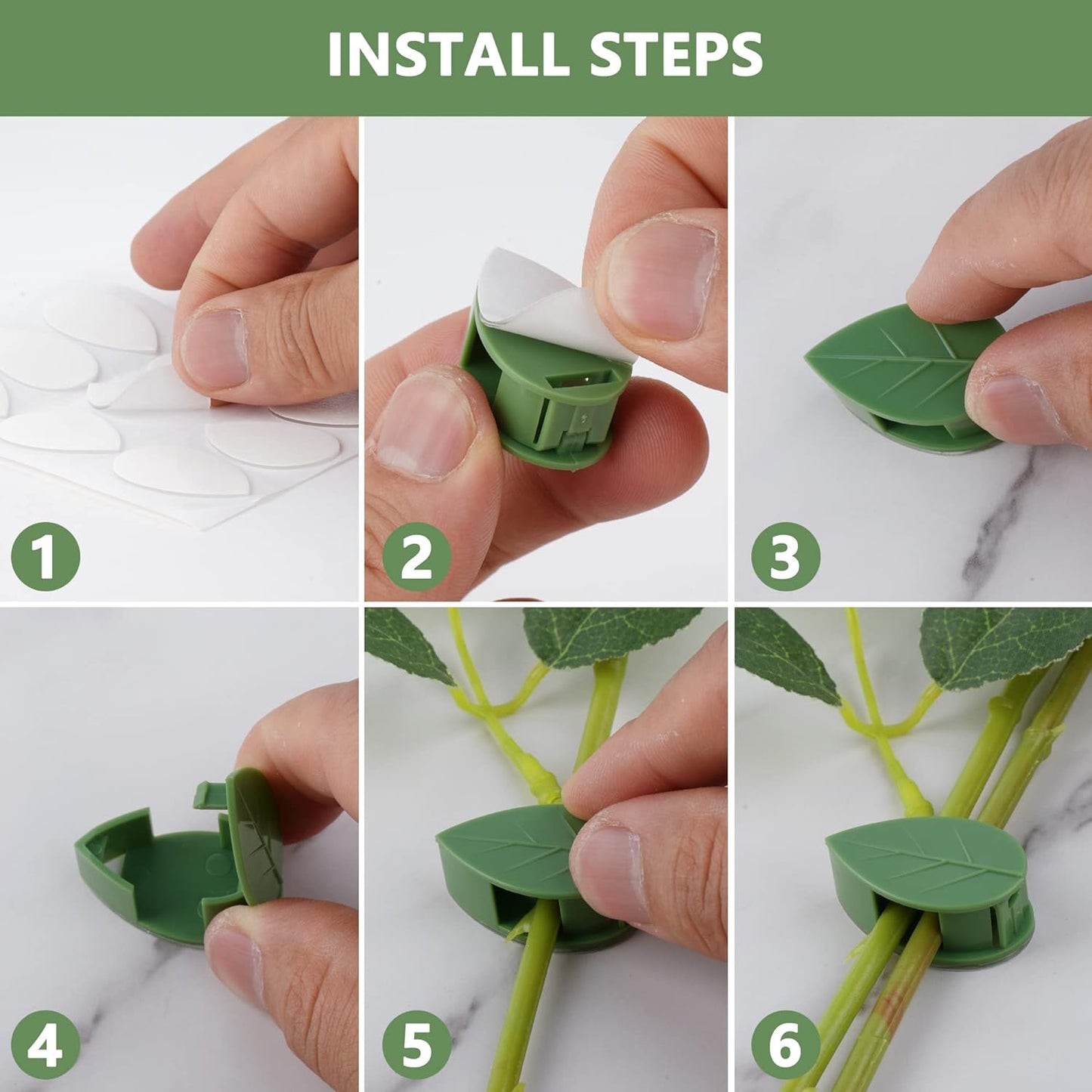 Plant Climbing Wall Fixture Clip Self-adhesive Hook Vines Traction Invisible Stand Green Plant Clip Garden Wall Clip Plant Support Binding Clip Plants For Indoor Outdoor Decoration (10 Pcs Set) - Happy Price - Image 7