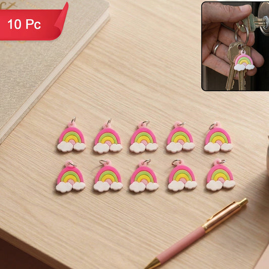 Cute Rainbow Cloud Bag Charm Keychain Set (10 Pc)