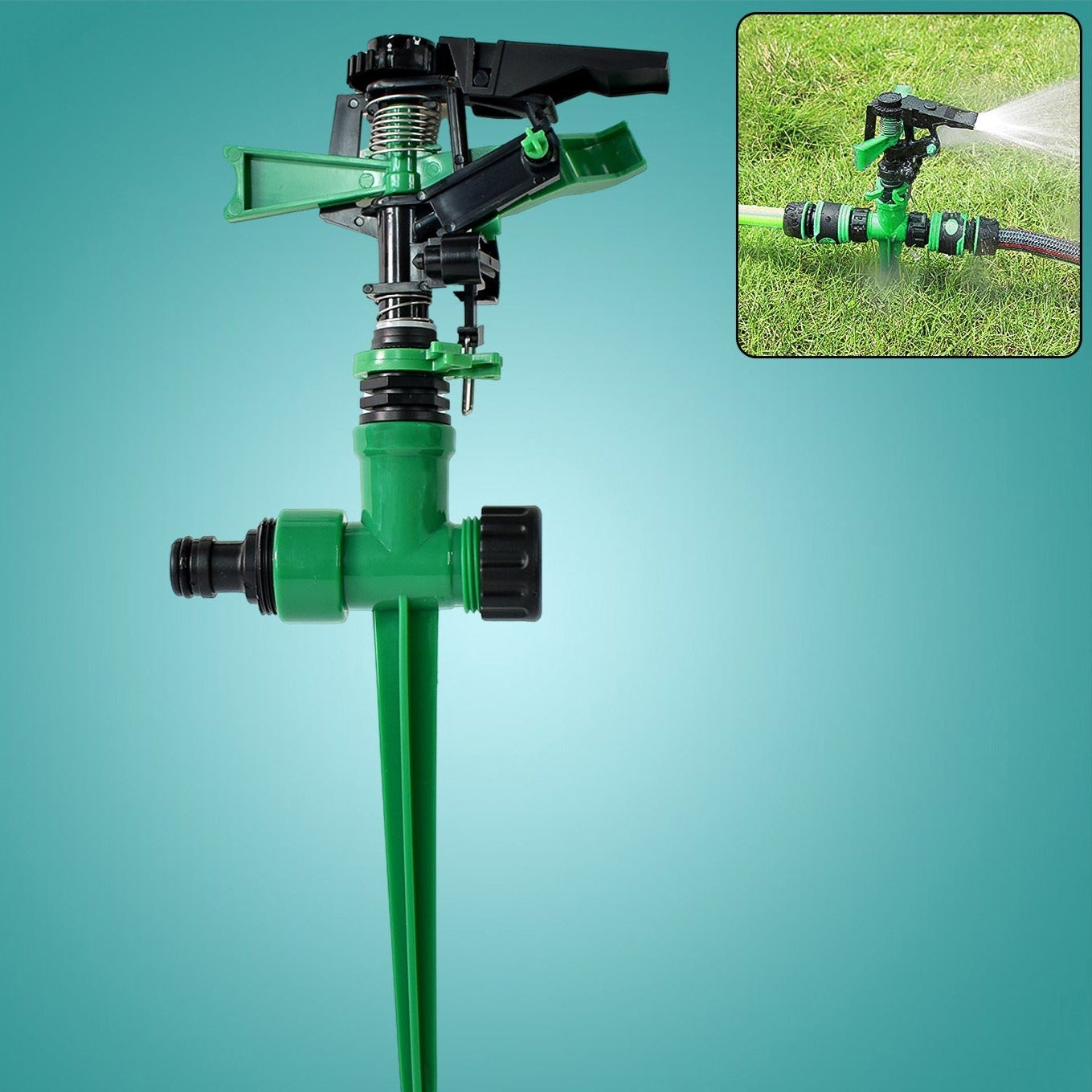 360-degree Rotating Garden Impact Sprinkler (1 Pc) - Happy Price - Image 1