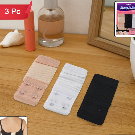 3-Piece Bra Extender Set with 2 Hooks - Comfortable Fit - Happy Price - Image 1