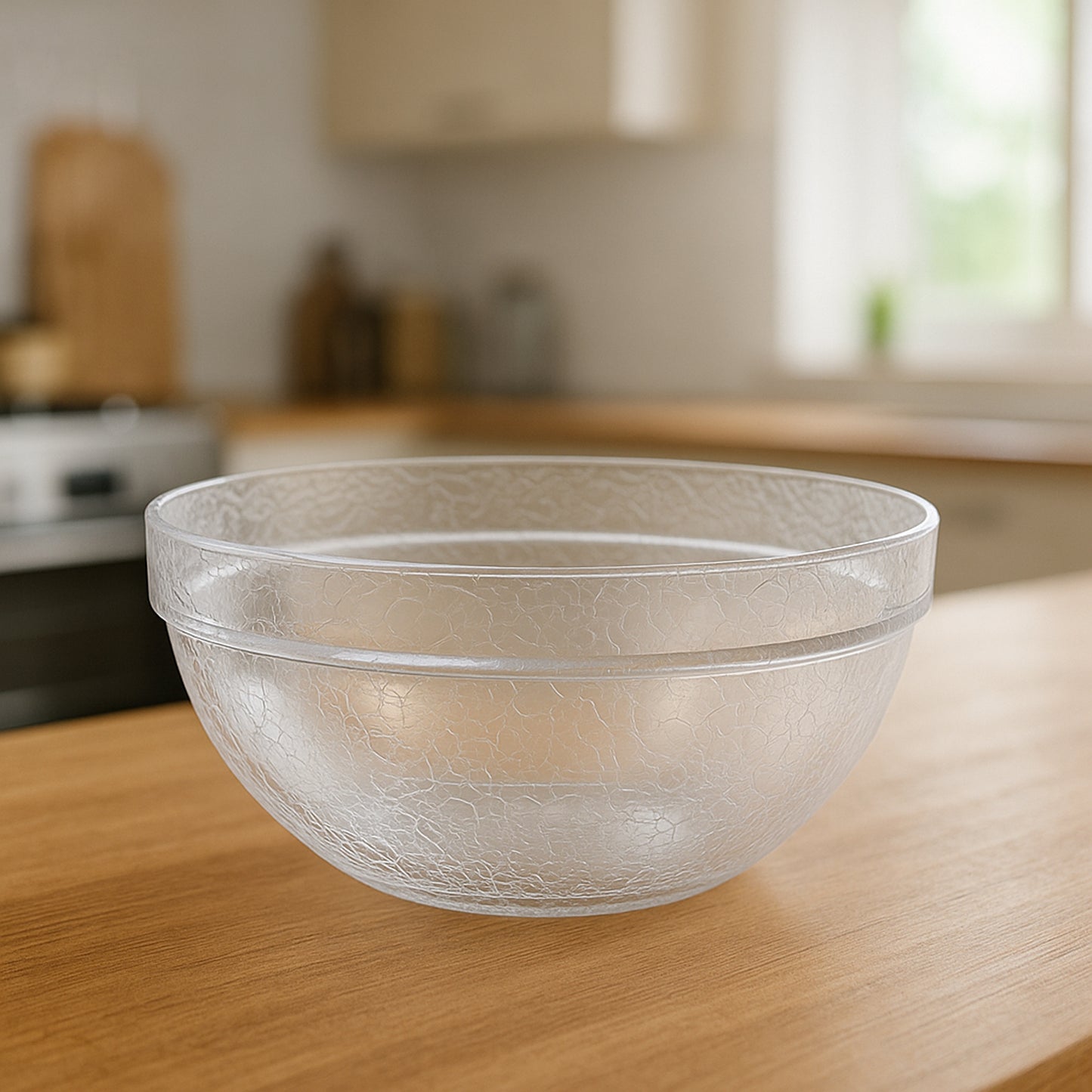 Transparent Textured Plastic Mixing Bowl for Idli Batter & Snacks (1 Pc) - Happy Price - Image 2