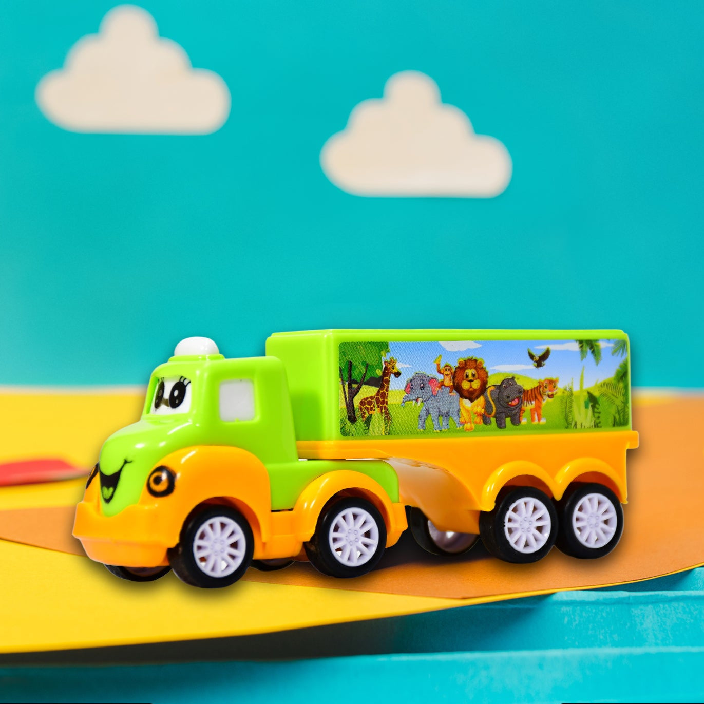 Small Green And Yellow Toy Truck. - Happy Price - Image 1