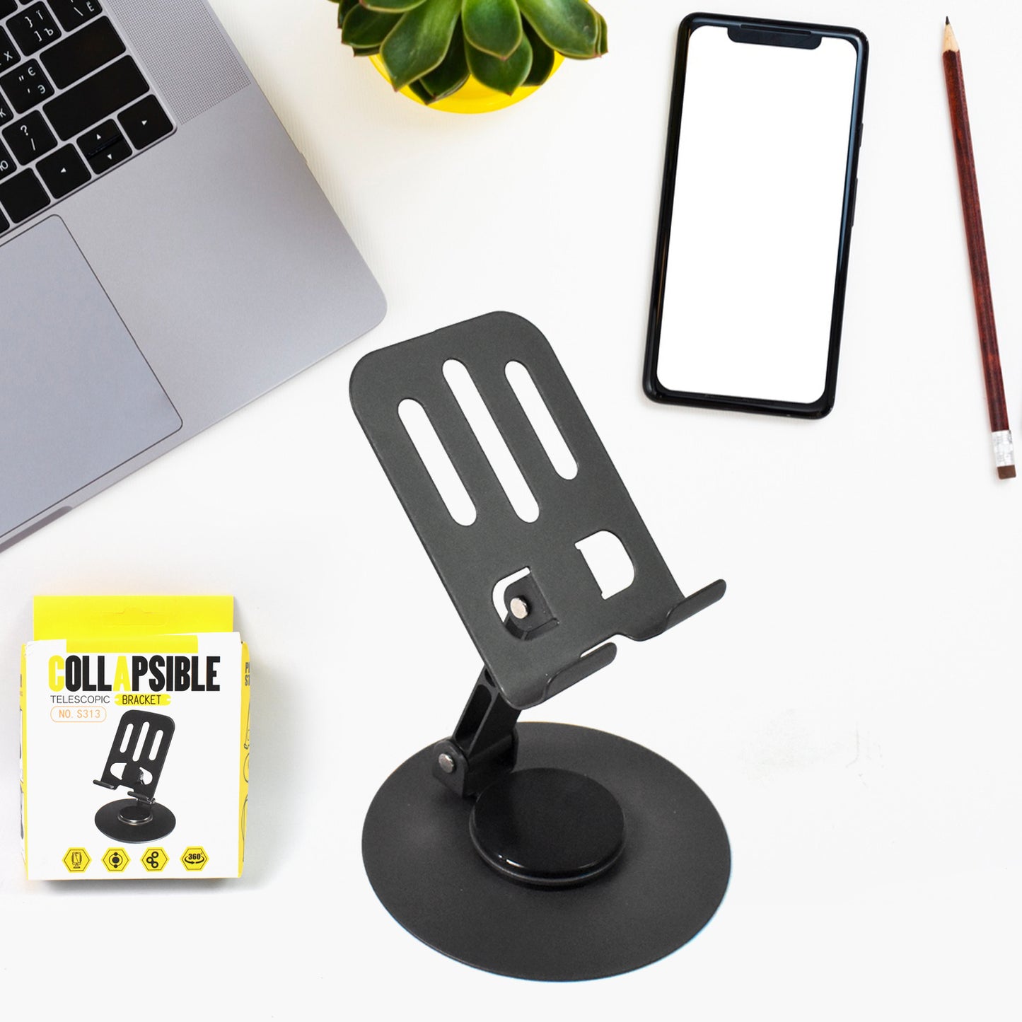 Mobile Stand Foldable  360 Rotatable Mobile Stand (1 Pc) - Happy Price - Image 5