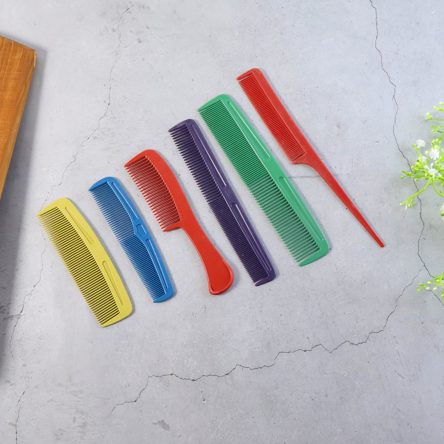6 Piece Assorted Hair Comb Set for Styling and Detangling - Happy Price - Image 3