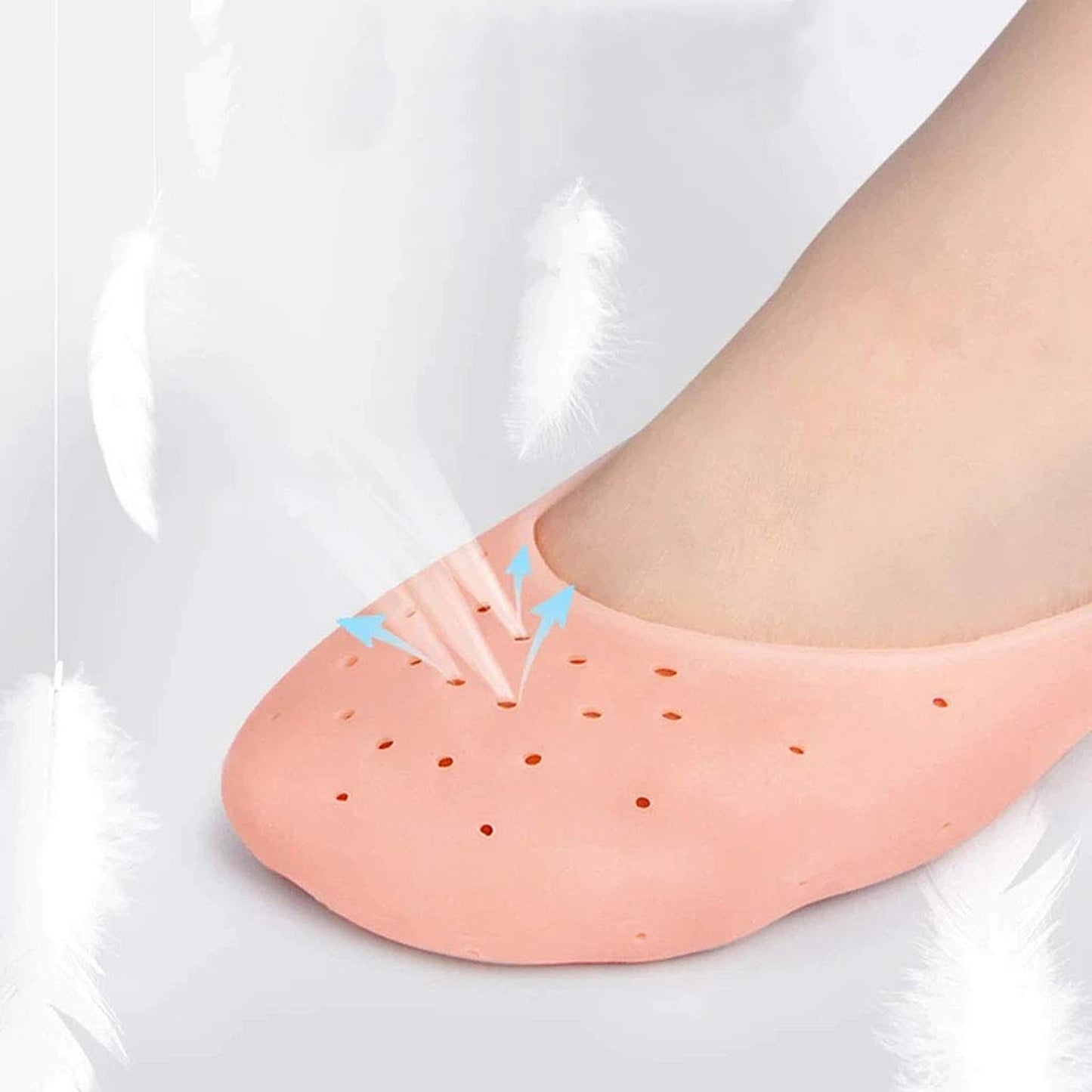 Anti-crack Full Length Silicone Foot Protector Moisturizing Socks (1 Pair  Mix Size) - Happy Price - Image 3