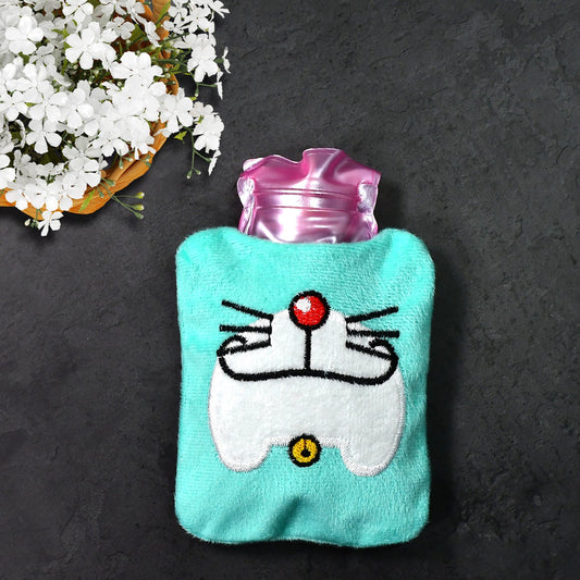Doremon Cartoon Small Hot Water Bag With Cover For Pain Relief Neck Shoulder Pain And Hand Feet Warmer Menstrual Cramps. - Happy Price - Image 1