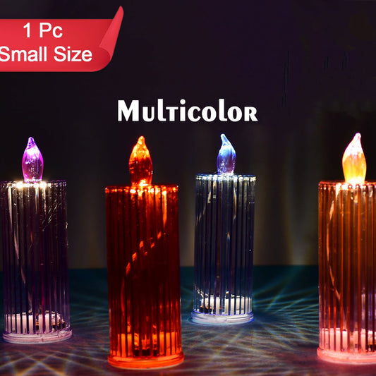 Big Simple Candles For Home Decoration Crystal Candle Lights (Multicolor) - Happy Price - Image 1