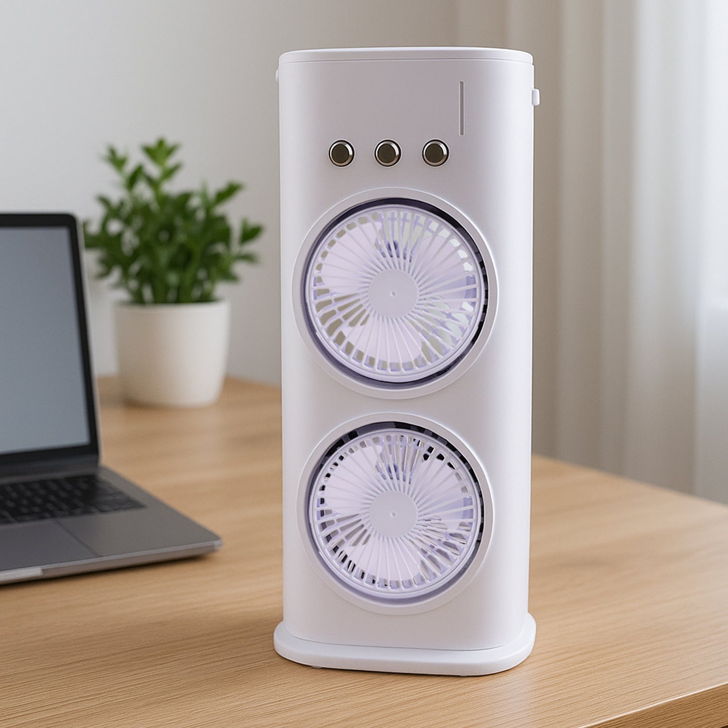 Portable Tower Mist Spray Cooling Fan Air Cooling Fan (1 Pc) - Happy Price - Image 3