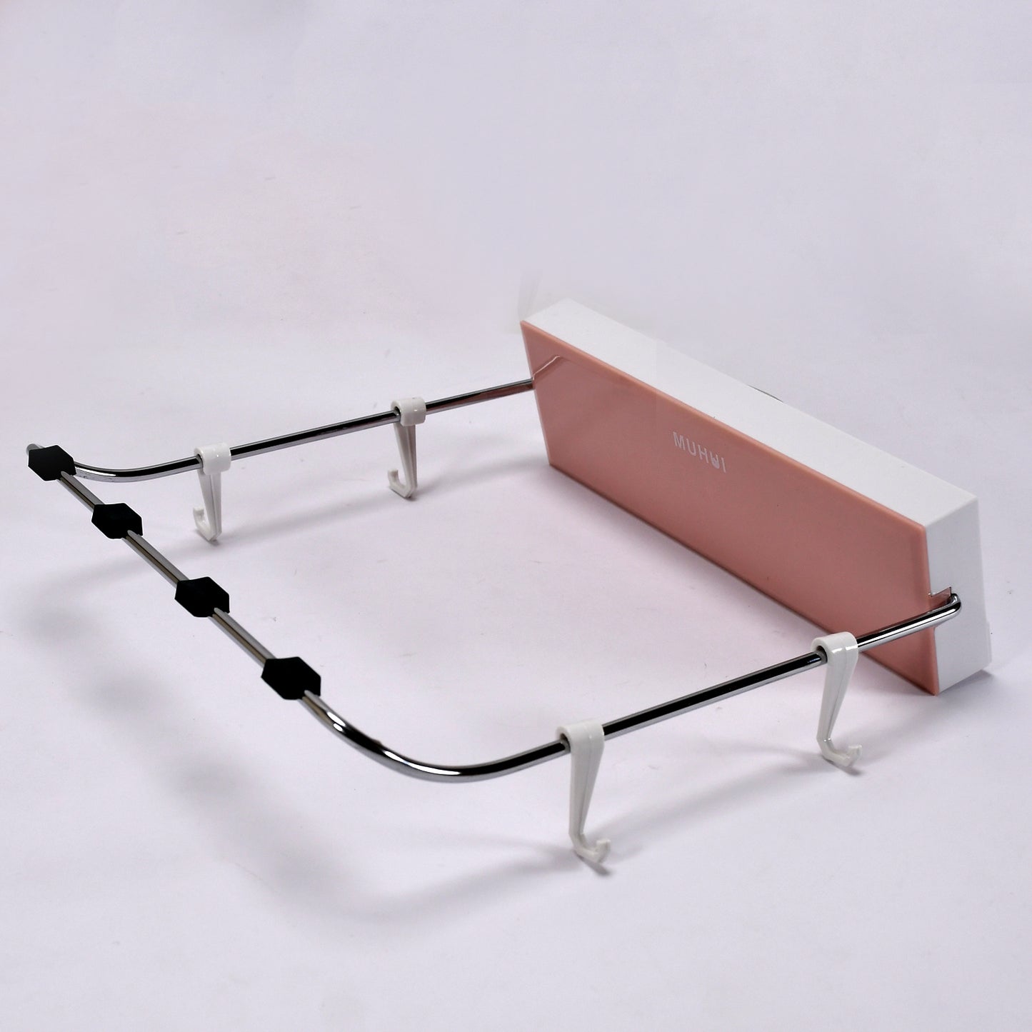Wall Mounted Foldable Wash Basin Storage Rack Shelf Holder Self Adhesive With Sticker - Happy Price - Image 2