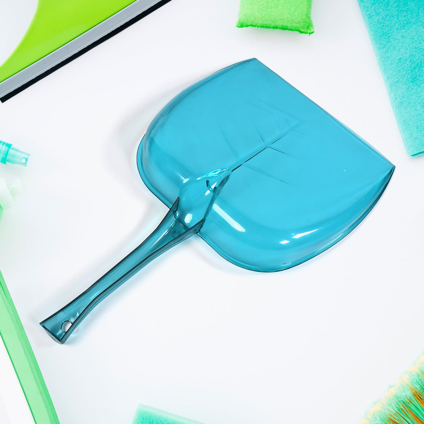 5912 Plastic Unbreakable Dustpan Big Size With Long Handle Dust Collector Pan For Home And Kitchen(Pack Of 1pc) - Happy Price - Image 3