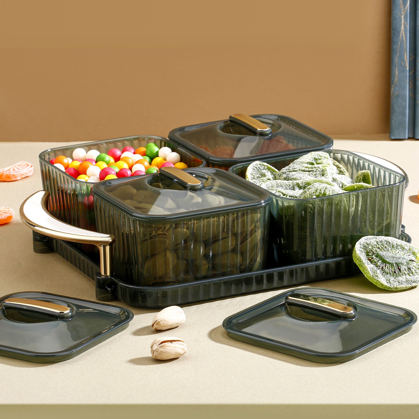 Luxury Delight 4-piece Dryfruit Storage Box (1 Set) - Happy Price - Image 6