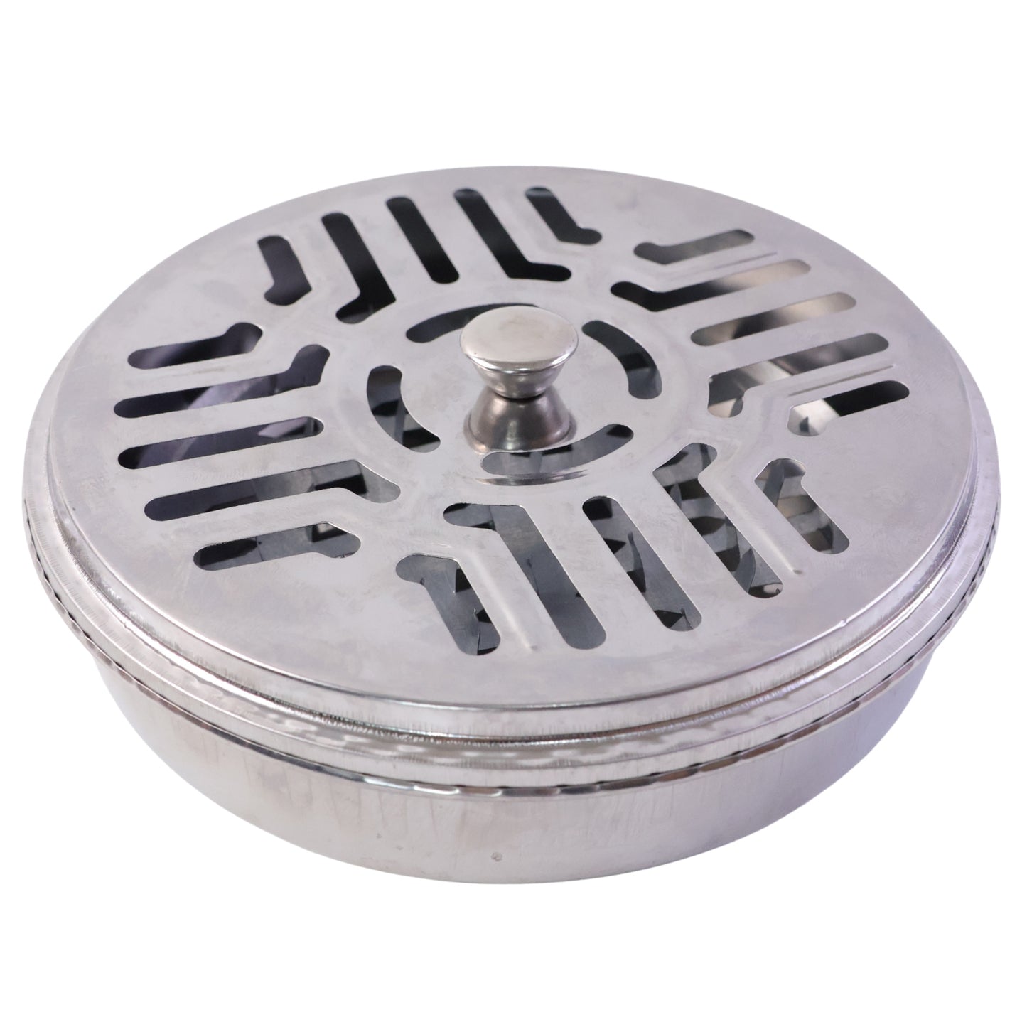 Stainless Steel Mosquito Coil Holder with Lid & Ash Tray - 1 Pc - Happy Price - Image 4