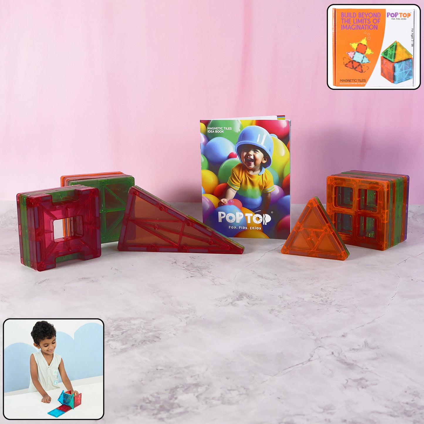 32 Piece Magnetic Building Tiles Set for Kids - STEM Learning Blocks - Happy Price - Image 7
