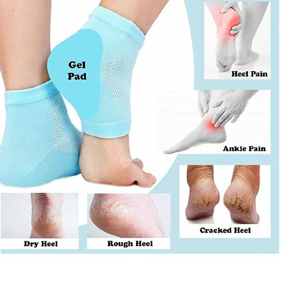 Heel Pain Relief Silicone Gel Heel Socks (Multicolor) - Happy Price - Image 4
