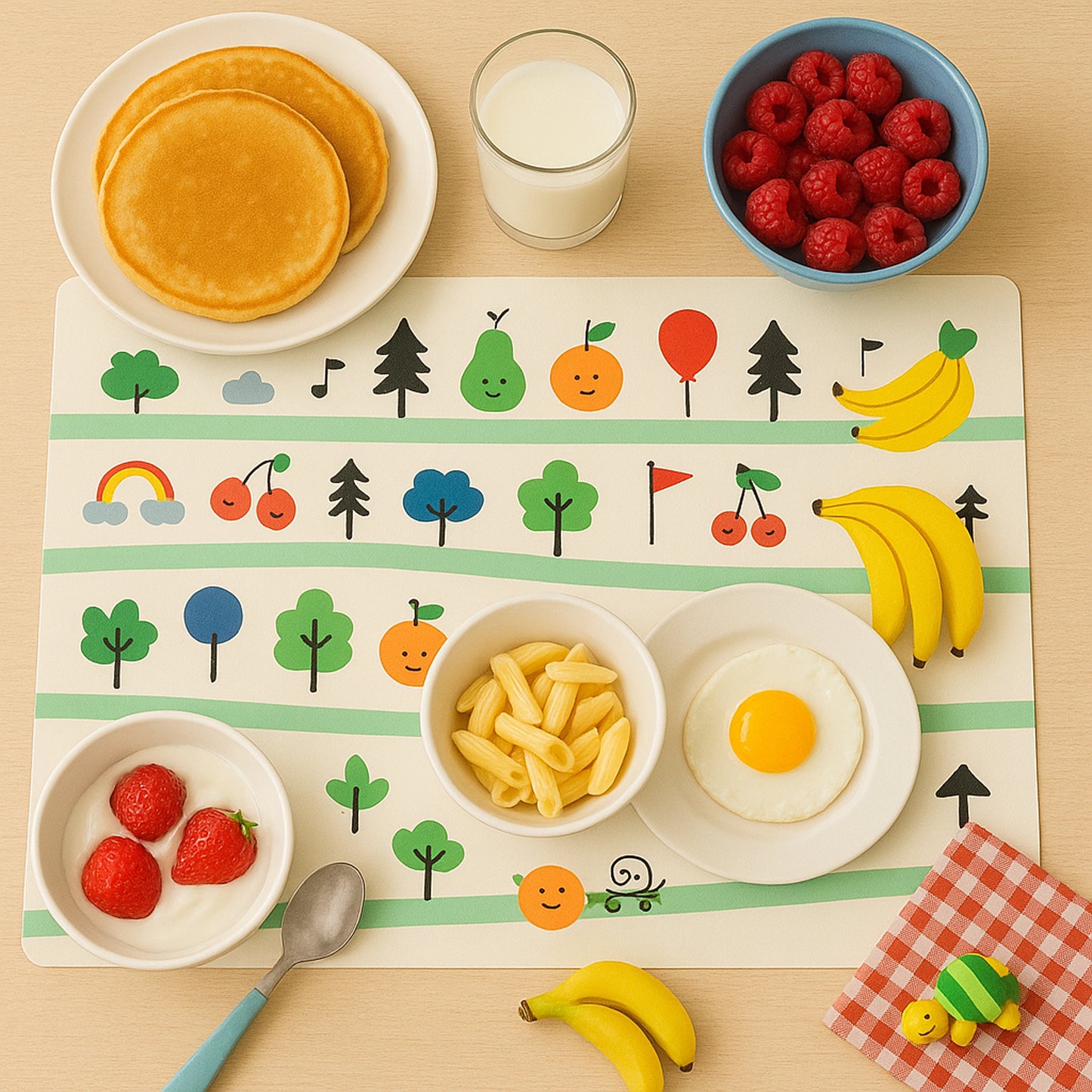 Set of 4 Kids' Cartoon Dining Table Mats - 40x30 cm, Easy Clean - Happy Price - Image 6
