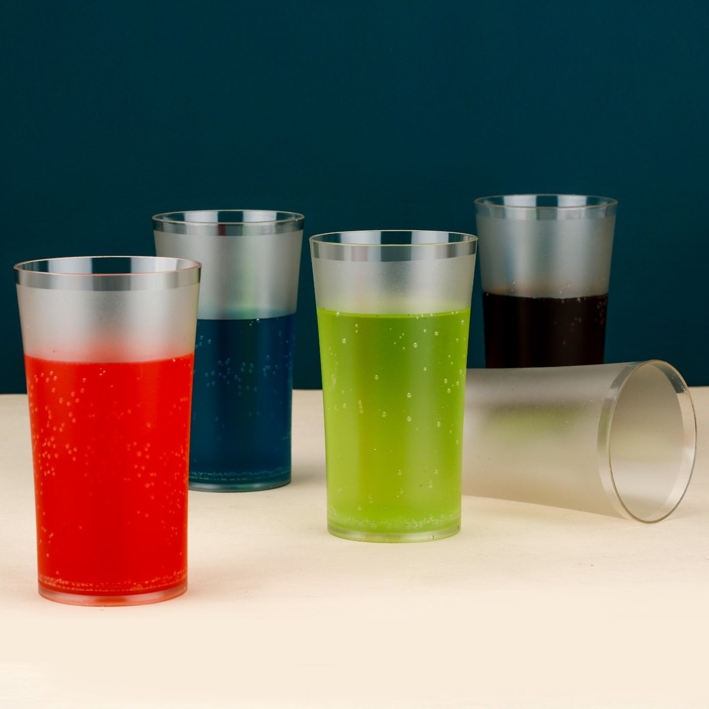 Matt Finish Glass Tumbler Set (Approx 300ml  6 Pc) - Happy Price - Image 6