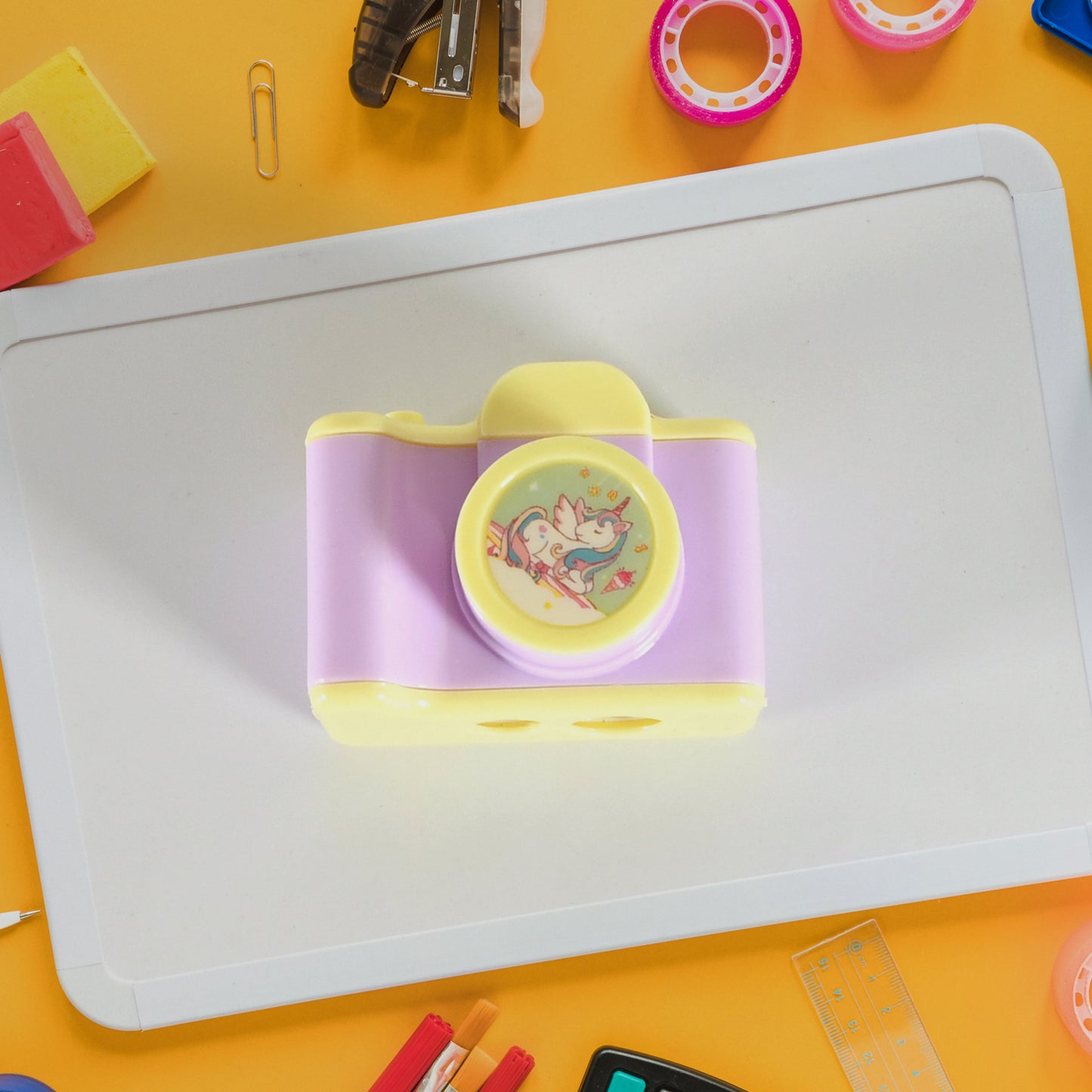 Camera Shape Pencil Sharpener  Simple Student Office Sharpener  Fashionable And Convenient Lightweight Manual Sharpener For Kids Boys Girls Birthday Return Gifts (1 Pc) - Happy Price - Image 2