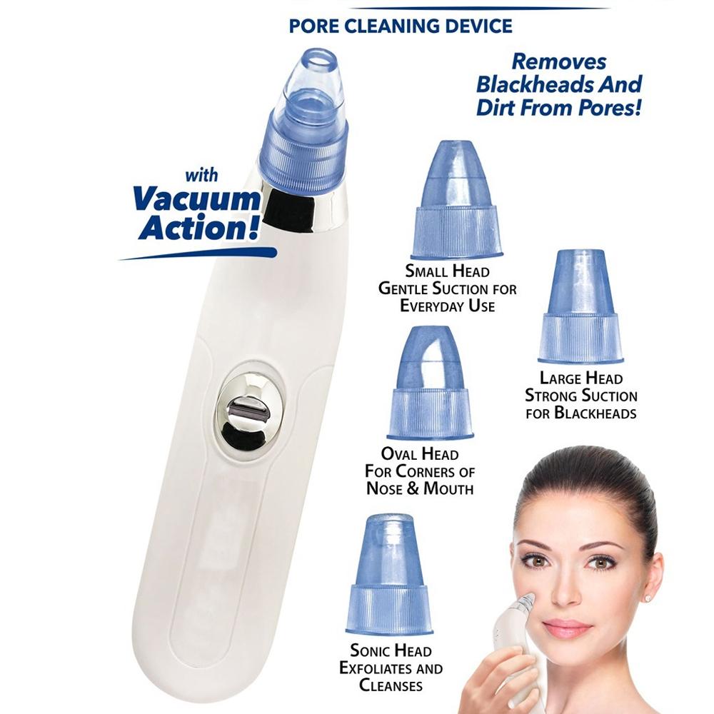 4 In 1 Blackhead Whitehead Extractor Remover Device Acne Pimple Pore Cleaner (Vacuum Suction Tool) - Happy Price - Image 5