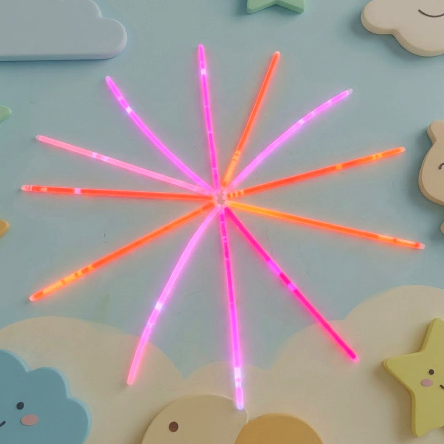 Neon Glow Stick Toy Set for Kids - 13 Flexible Wands with Connector - Happy Price - Image 5