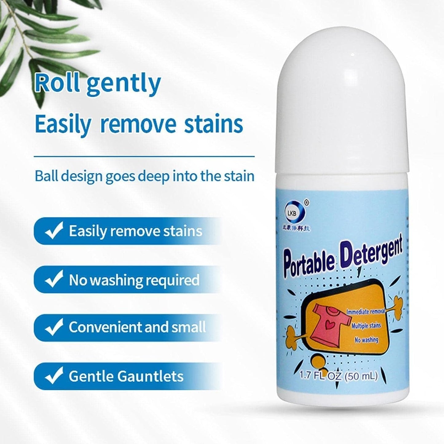 Clothes Stain Remover Bead Design Emergency Stain Rescue Roller-ball Cleaner For Natural Fabric Removes Oil Almost All Types Of Fabrics - Happy Price - Image 7