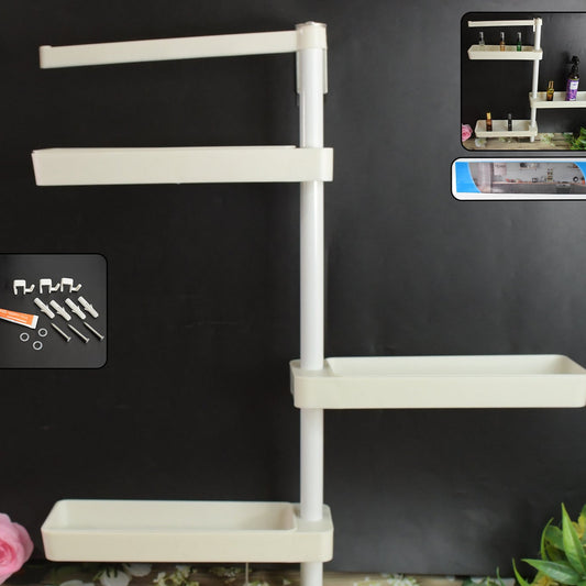 Kitchen Organization Rotating Shelf Storage Racks Multipurpose Adjustable (1 Set) - Happy Price - Image 1