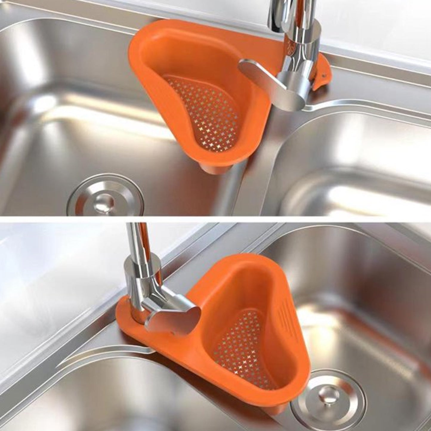 Kitchen Sink Strainer Basket for Draining Food Waste & Storing Sponges - Happy Price - Image 2