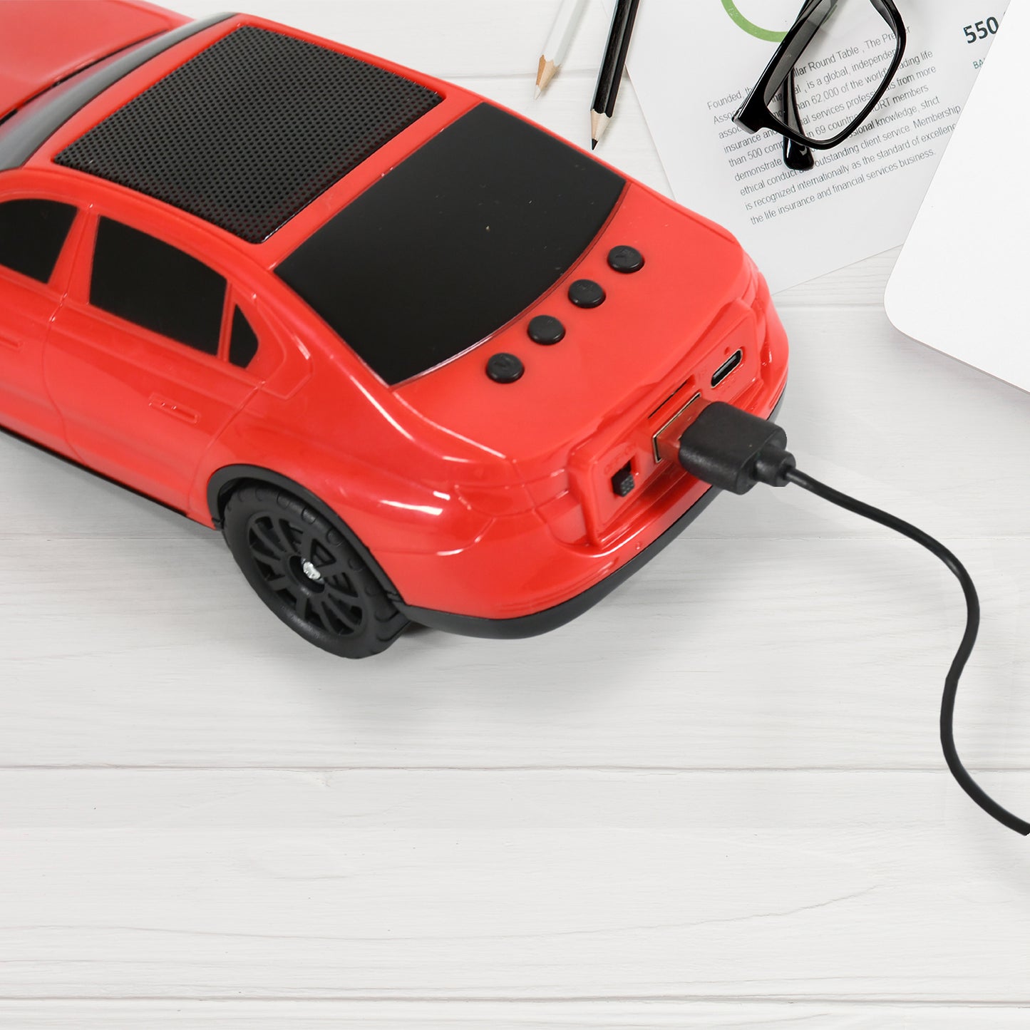 Wireless Bluetooth Speaker Portable Car Shape Music Speaker Support Bluetooth Tf Card Usb Fm Radio Function Unique Shape Car Speaker - Happy Price - Image 7