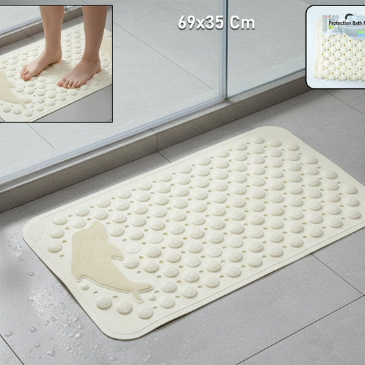 Anti-Slip Bath Mat with Suction Cups (69 x 35 Cm) - Bathroom Safety Floor Grip - Happy Price - Image 1