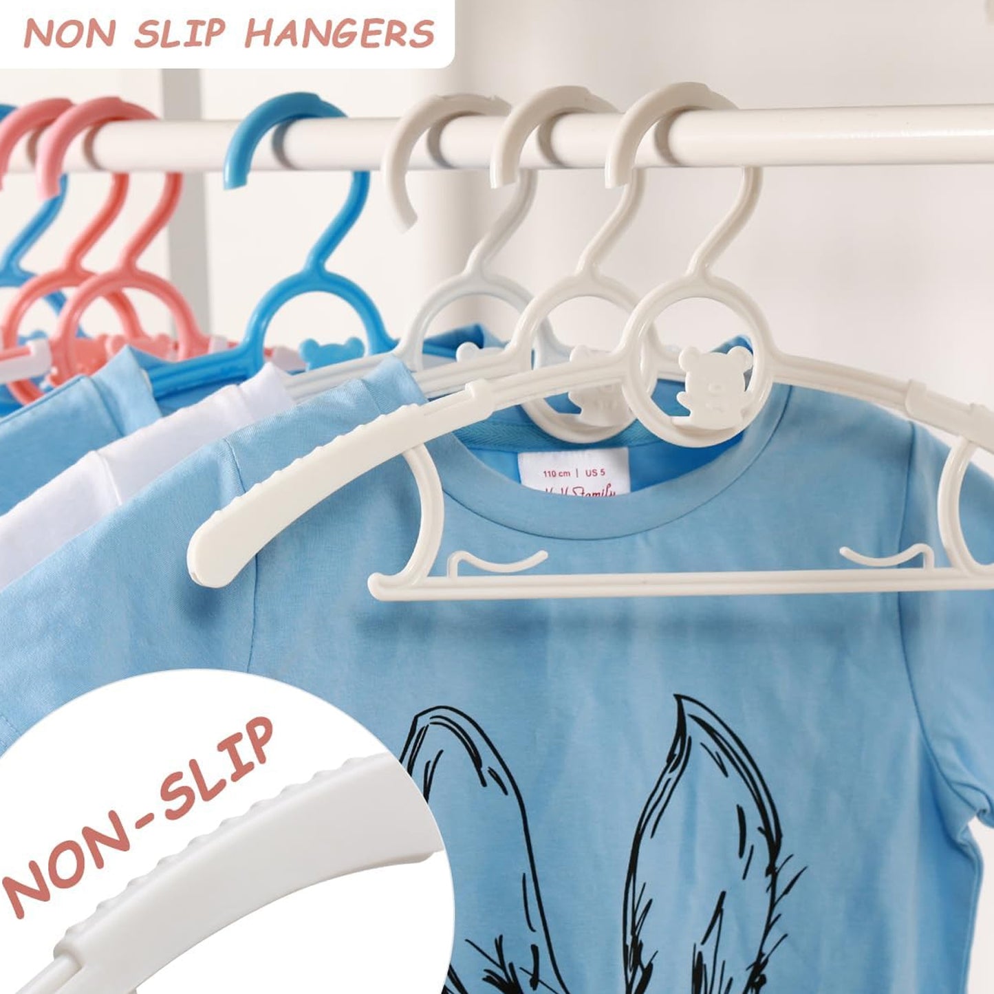 Large Dress Hanger Plastic Adjustable Cloth Hanger (5 Pcs Set) - Happy Price - Image 4