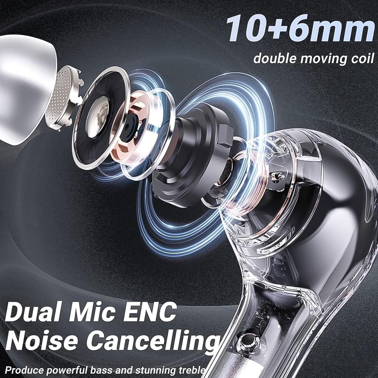 Wireless Bluetooth 5.3 In-ear With Microphones 200mah Battery (1 Pc) - Happy Price - Image 3