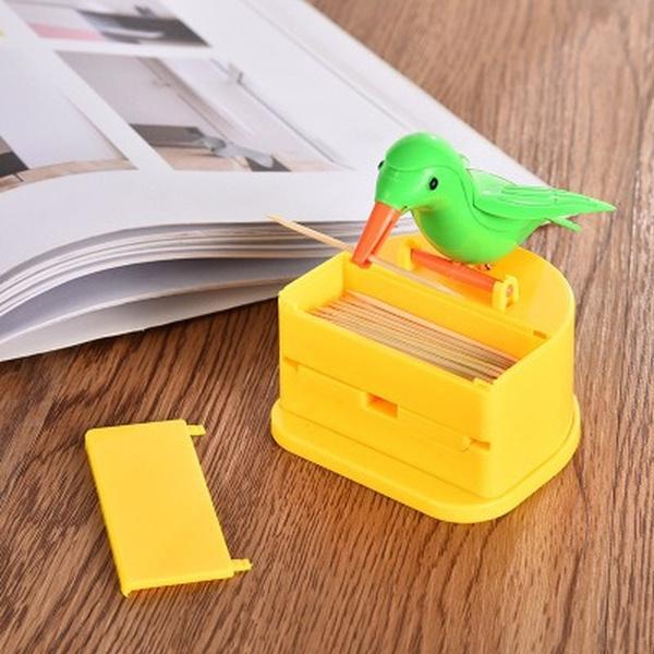 Portable Automatic Bird Toothpick Storage Box - Happy Price - Image 4