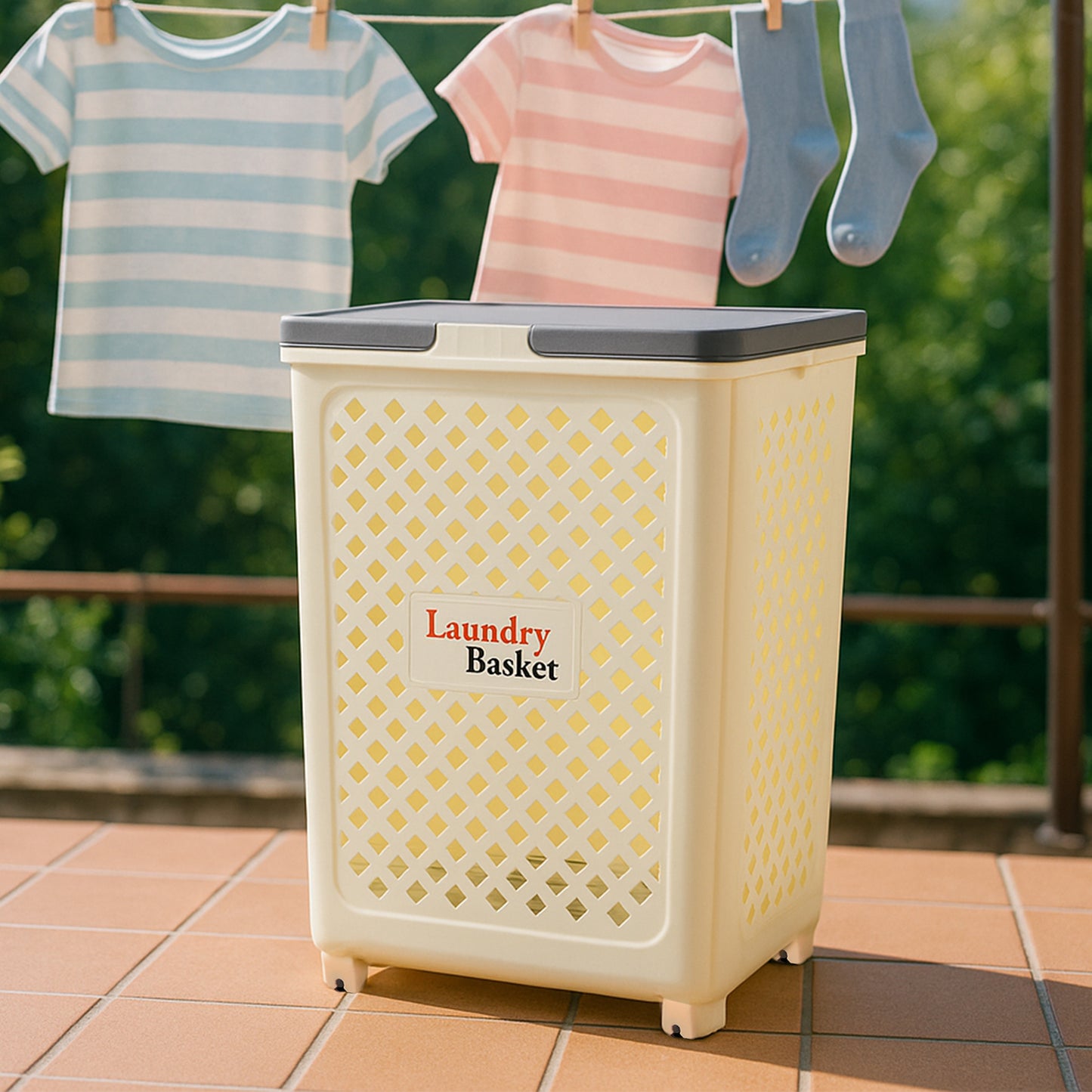 Multipurpose Foldable Laundry Basket With Wheels - Happy Price - Image 3