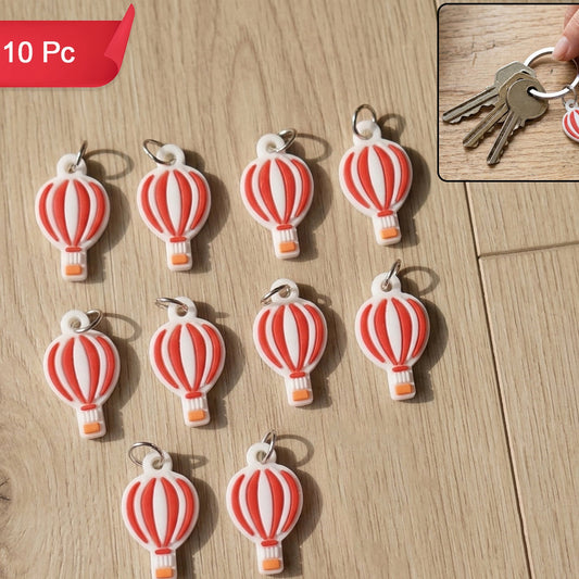 Hot Air Balloon Bag Charm Keychain Set (10 Pc)