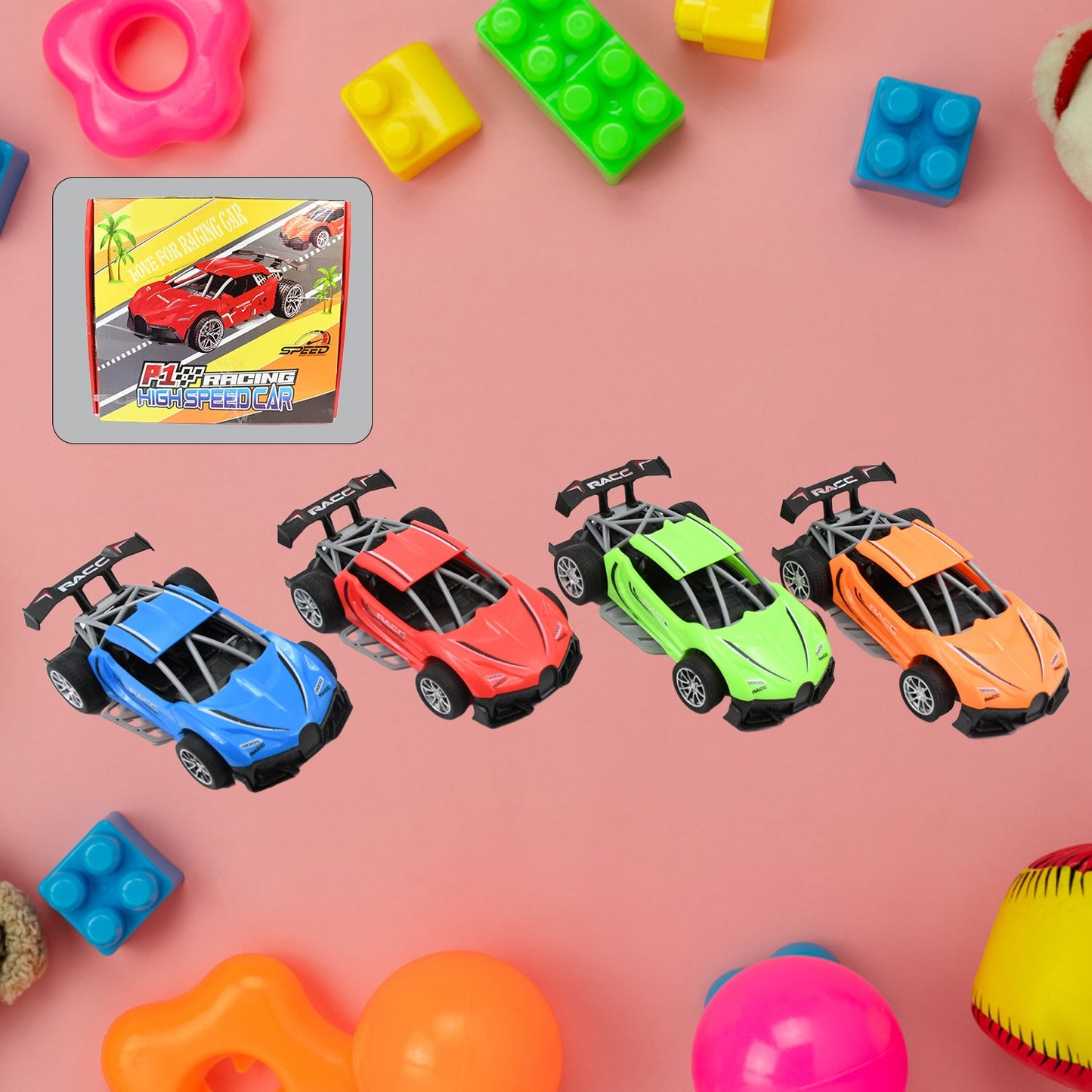 Mini Pull Back Racing Car Widely Used By Kids  Children  (8 Pcs Set  Mix Color) - Happy Price - Image 2