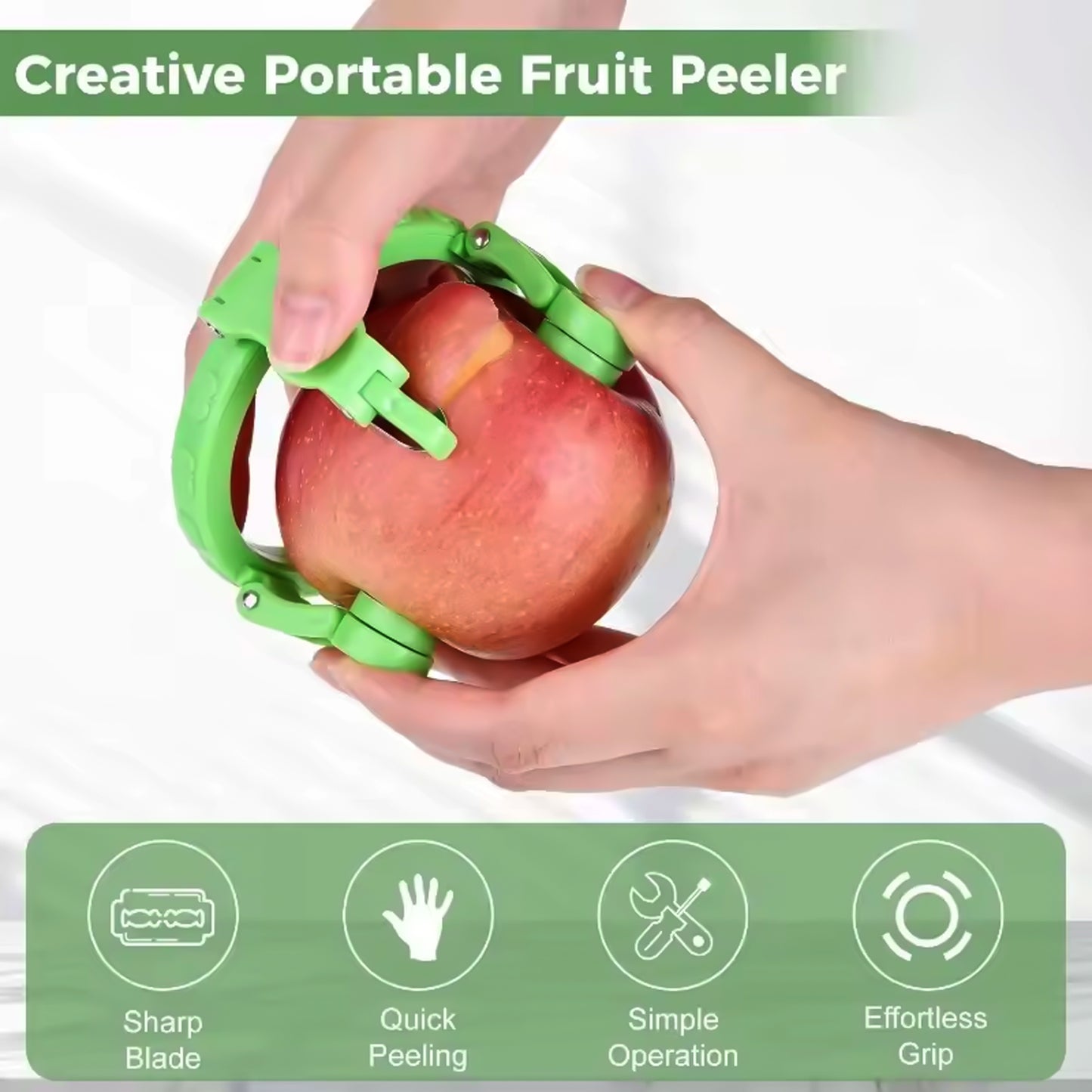 Adjustable Fruit & Vegetable Peeler with Holder Ring - Easy Kitchen Tool - Happy Price - Image 3