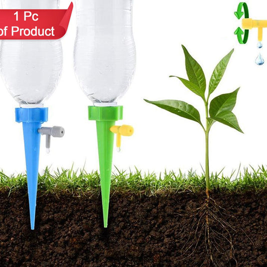 Plant Watering Spikes Self Watering Spikes Water Dripper For Plants Adjustable Plant Watering Devices With Slow Release Control Valve Switch (1pc) - Happy Price - Image 1