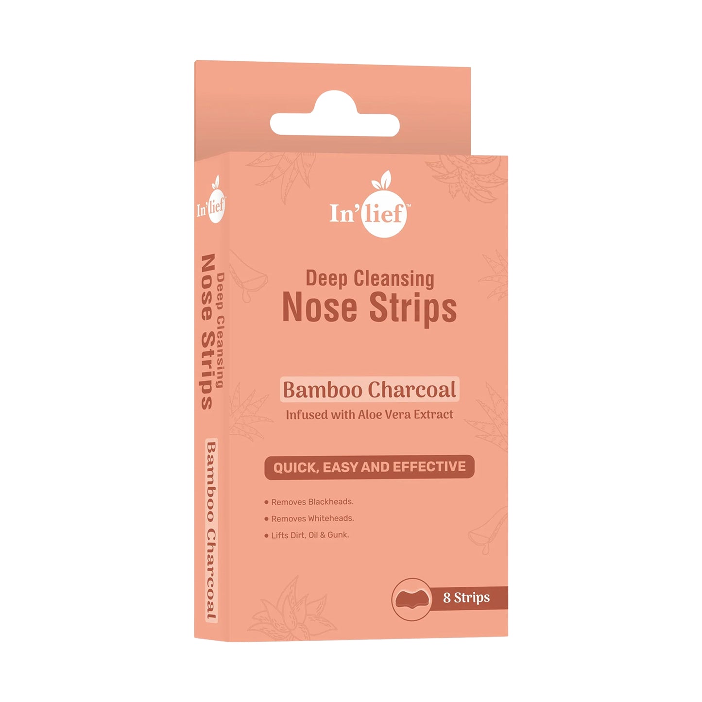 Inlief Bamboo Charcoal Nose Strips for Deep Cleansing - 8 Count - Happy Price - Image 2