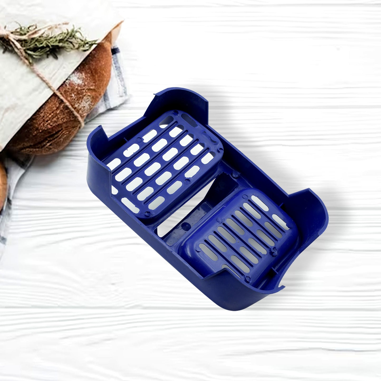 8729 2in1 Plastic Soap Case  Soap Dish  Soap Stand 2 Section Plastic Soap Case Soap Holder Soap Dish For Bathroom Kitchen Sink (1 Pc  Multicolor ) - Happy Price - Image 4