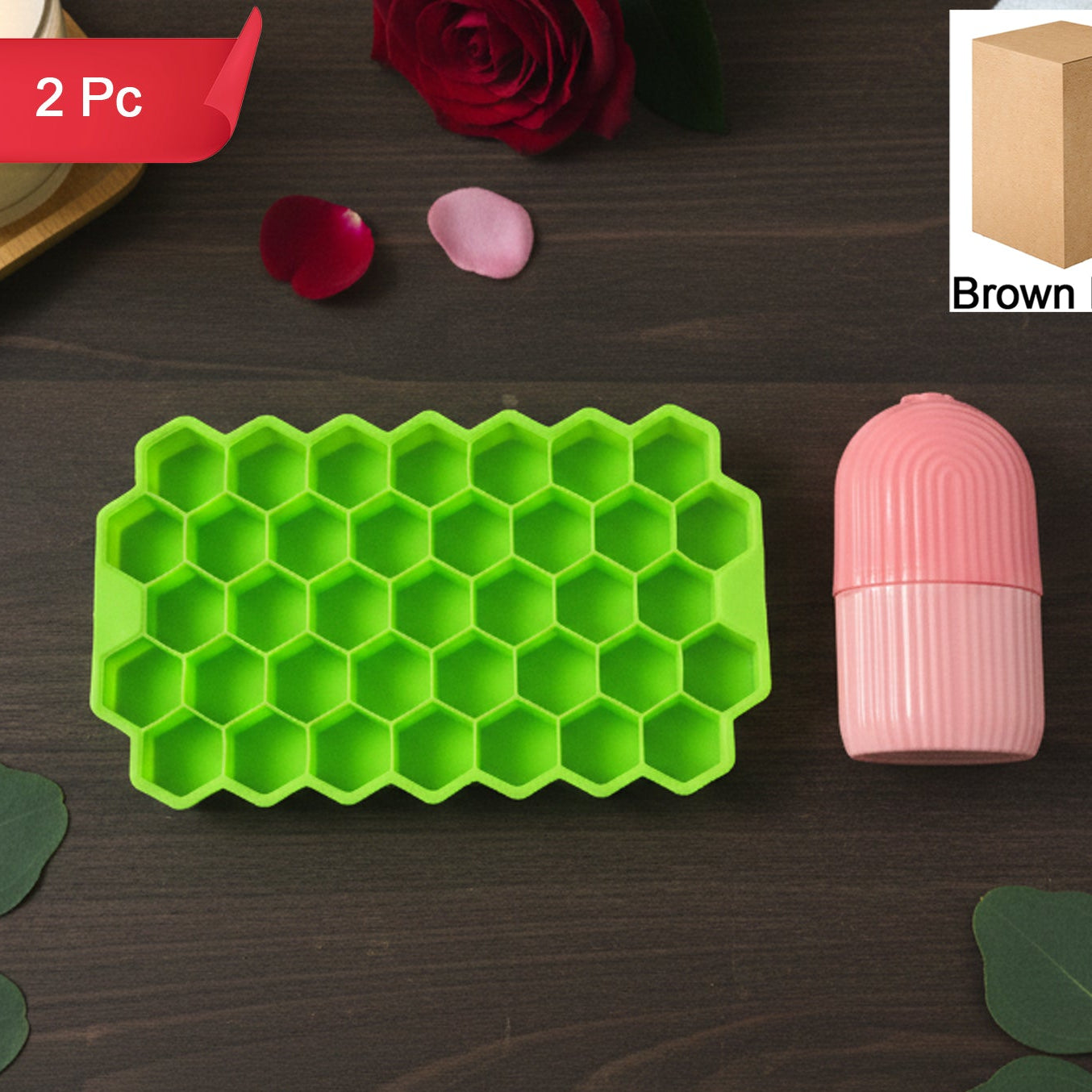 Face Icer Roller With Honeycomb Ice Tray (2 Pc )