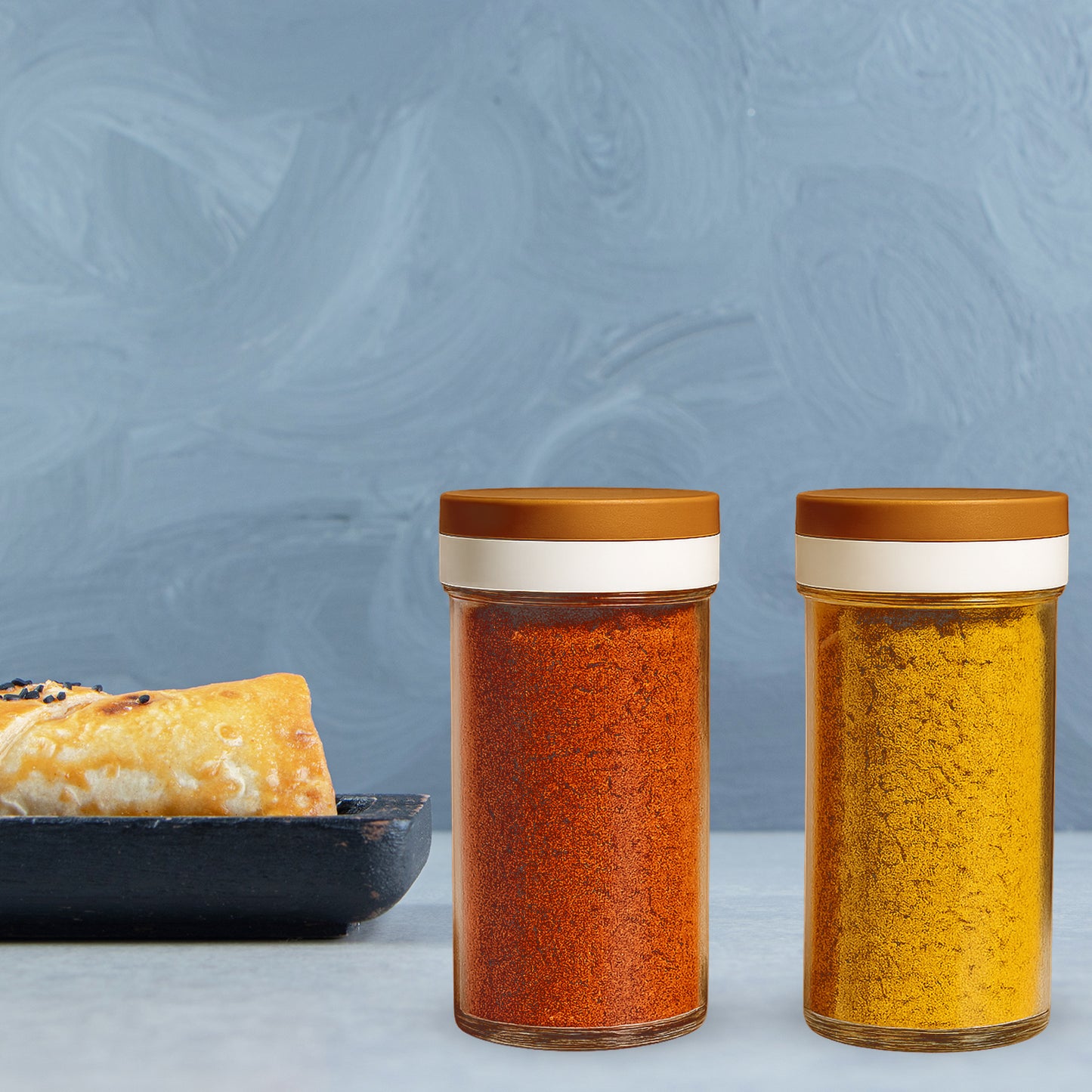 Ganesh 2 Pc Airtight Kitchen Storage Jars with Wooden Finish Lids - Happy Price - Image 4