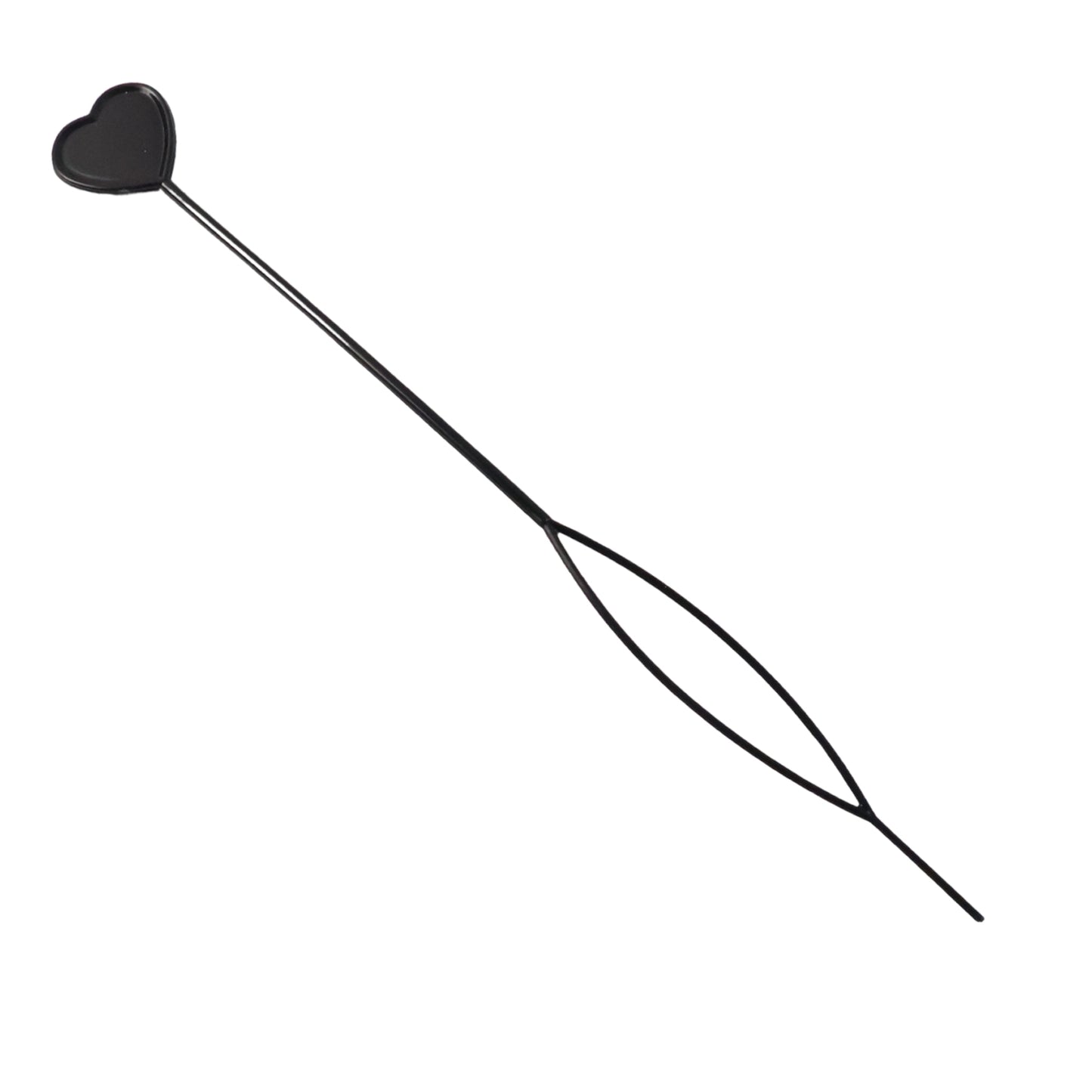 Heart Shape Hair Clips (2 Pcs) - Black Fashion Hair Accessories - Happy Price - Image 2