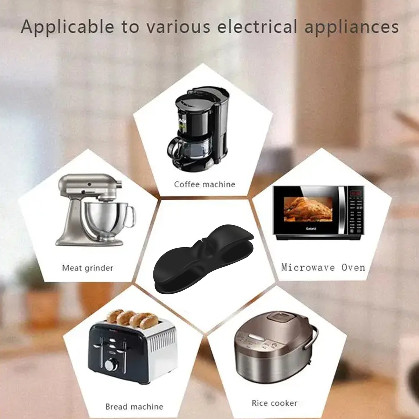 Cable Organizer For Appliances Cable Winders Self-adhesive Cable Holder For Kitchen Appliances Cable Clips Cable Holder Cable Winder Cable Guide Cable Shorter - Happy Price - Image 4