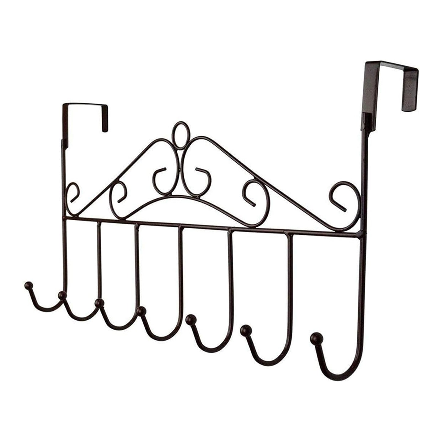 Over The Door Hanger Rack 7 Hooks Decorative Ognazier Hook Rack Stylish Door Hanger Door Hook Hangers With 7 Hooksmetal Hanging Rack For Home Office Use - Happy Price - Image 4