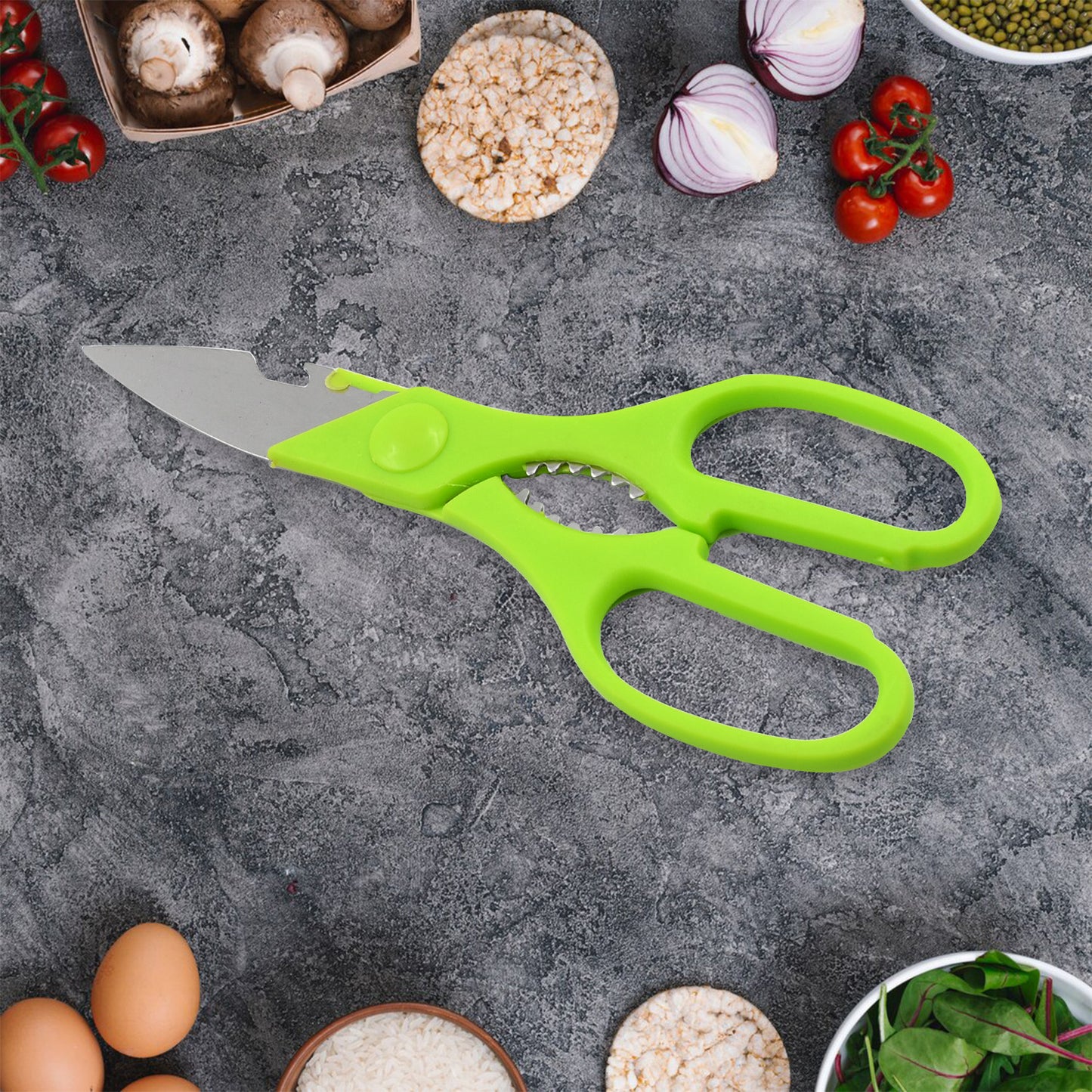 Multifunction Kitchen Tools Stainless Steel And Plastic Kitchen Knife And Scissor Ideal Accessory Set For Kitchen - Happy Price - Image 6