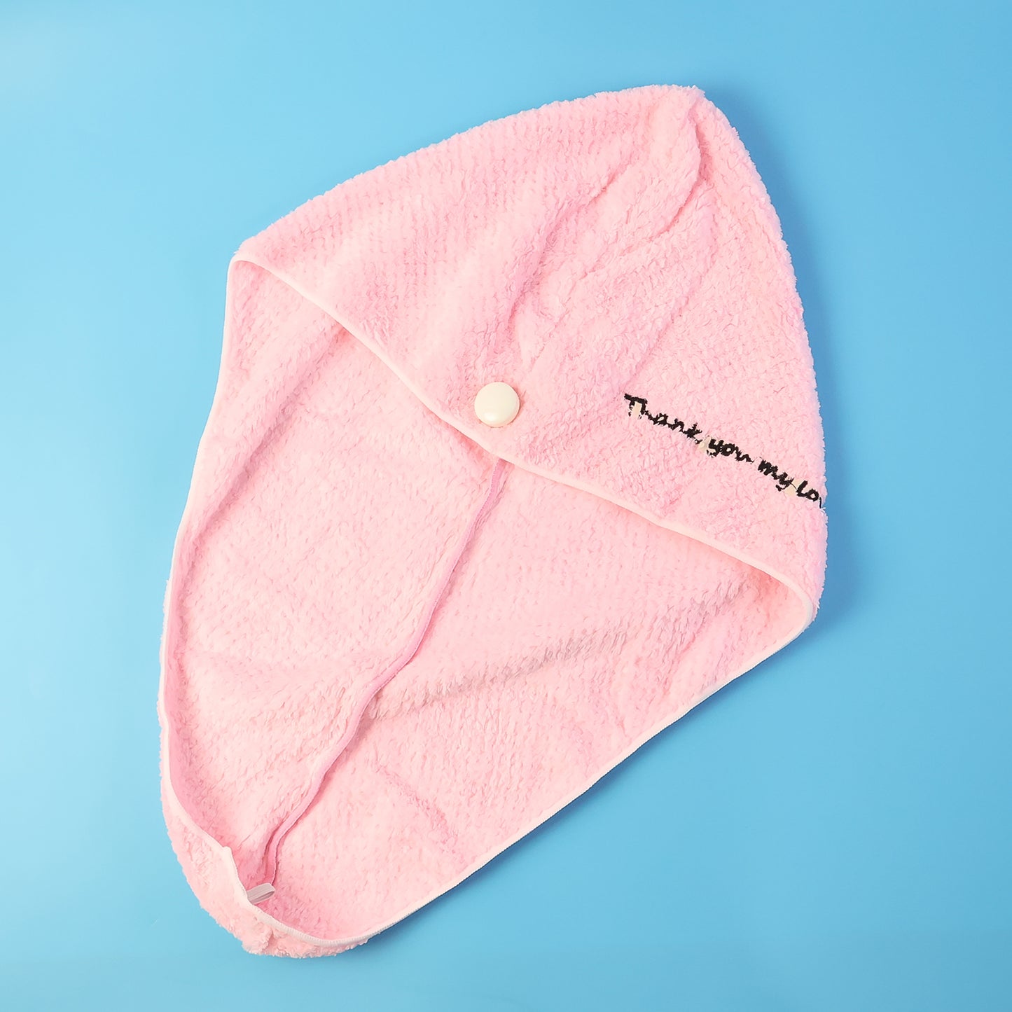 Ultra Soft Microfiber Hair Turban Wrap with Button - Quick Dry & Absorbent (1 Pc) - Happy Price - Image 3