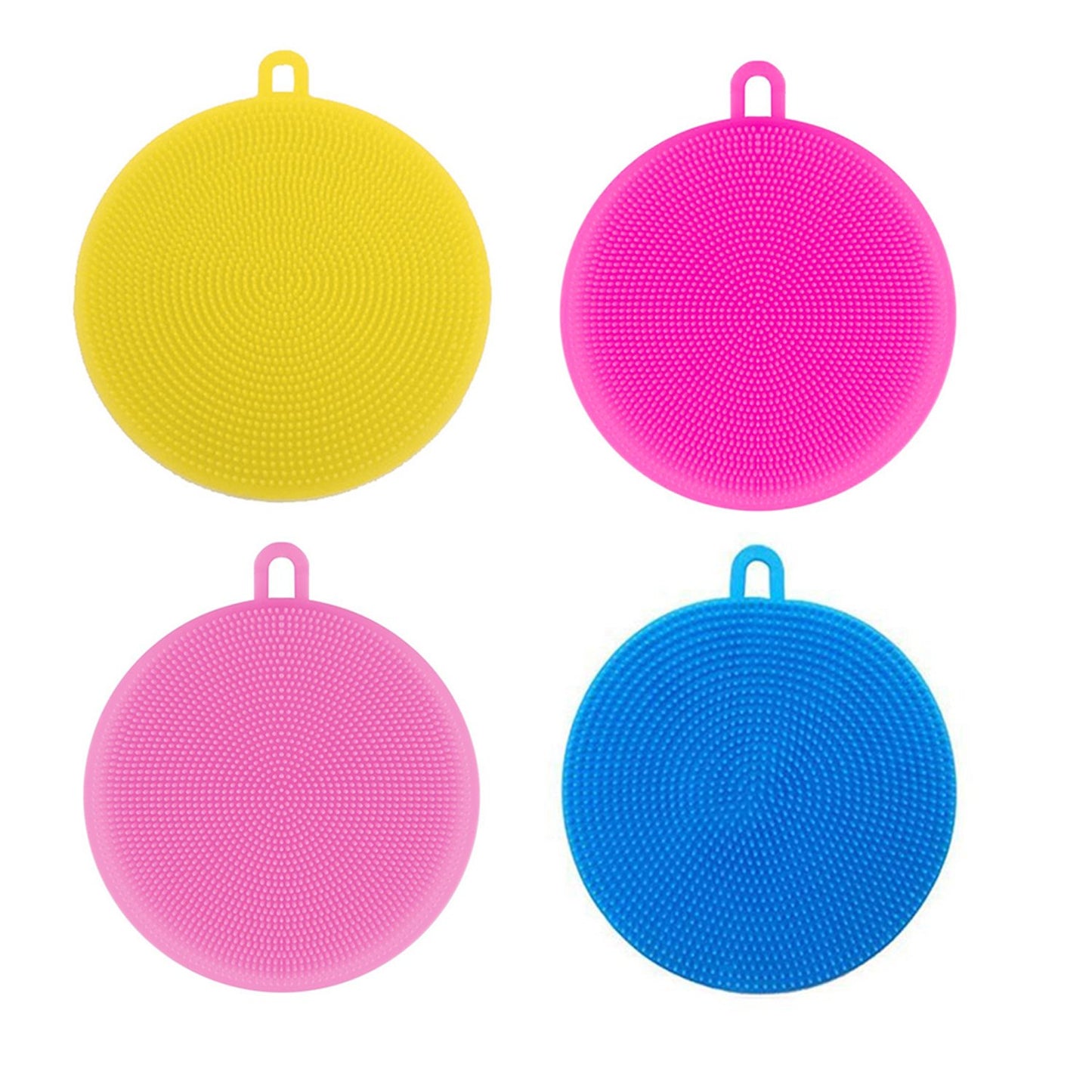 Silicone Dish Scrubber Sponge Mildew Free Non Stick (Mix Color) - Happy Price - Image 6