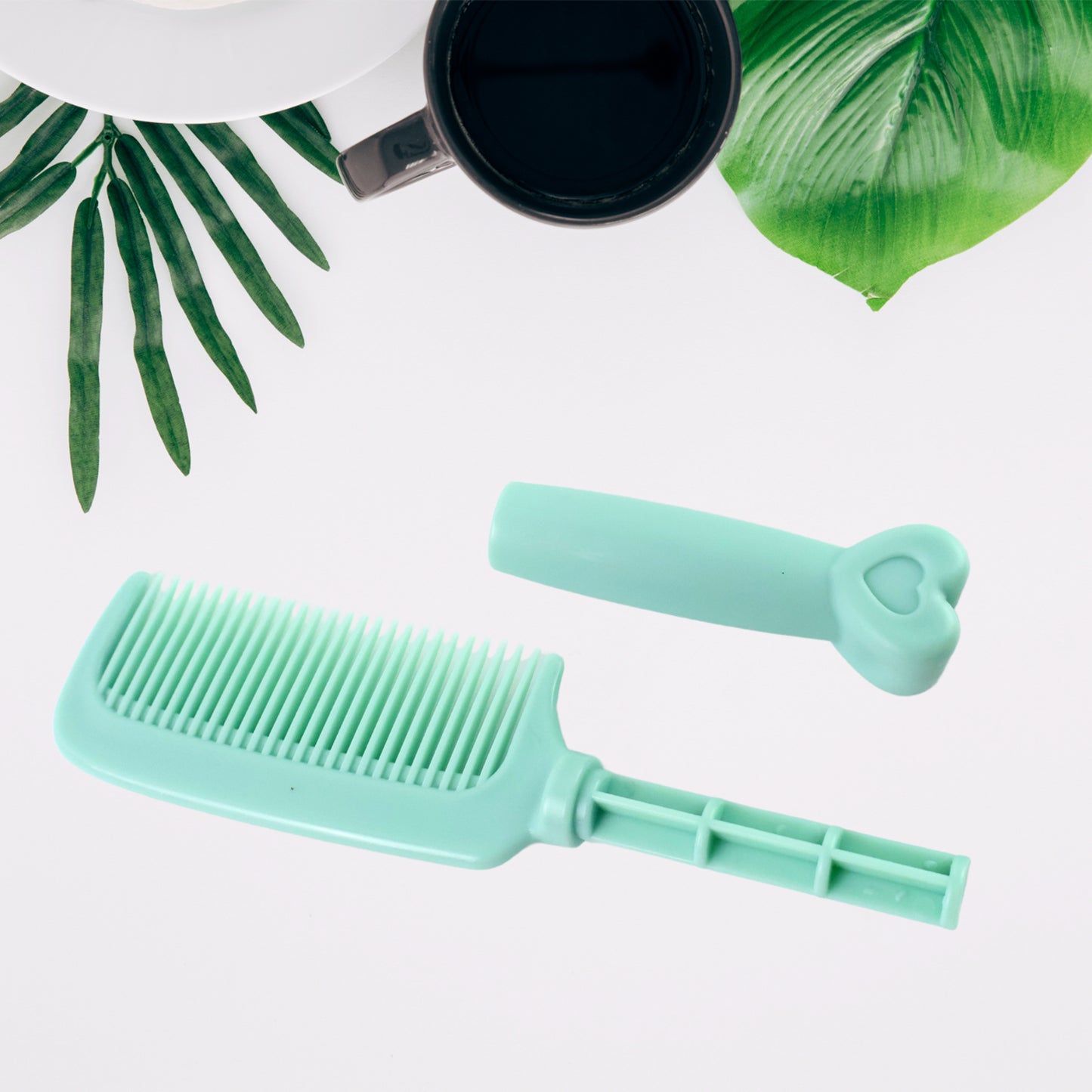 Plastic Hair Comb With Heart-shaped Handle (1 Pc) - Happy Price - Image 6